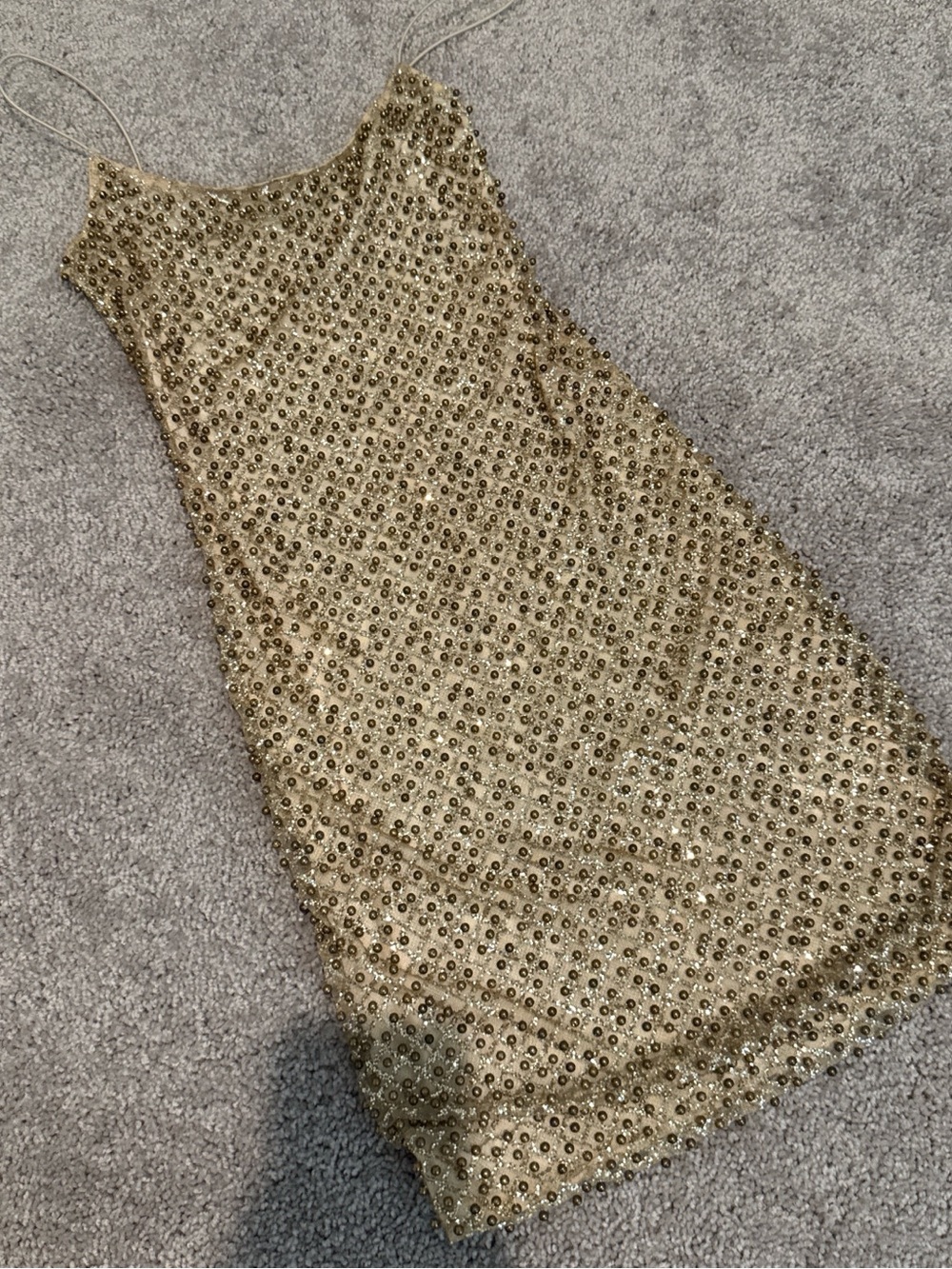 Oh Polly Gold Sequin Mini Dress - Picture 2 of 5